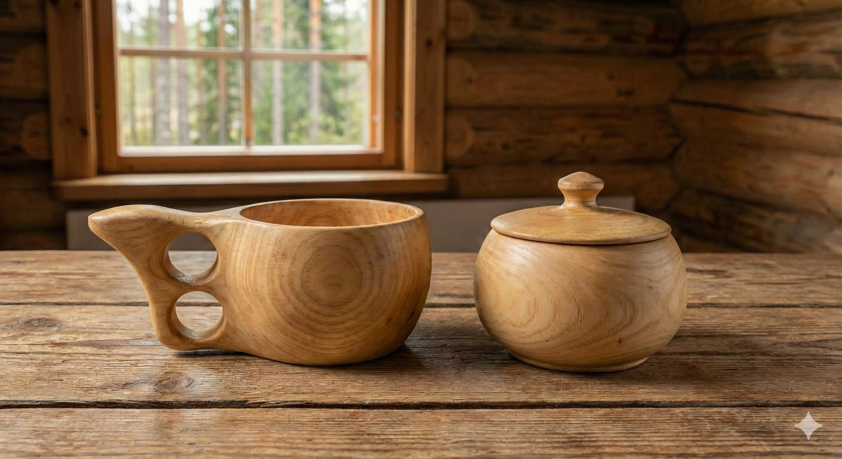 قندان و لیوان چوبی کوکسا - تصویر 2