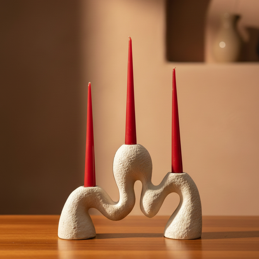 جاشمعی دکوری سه شعله