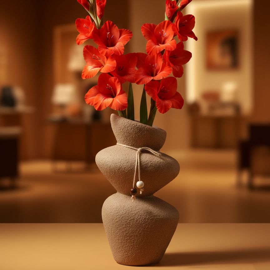 گلدان دکوری سه‌طبقه گلایل مدرن (طرح متقارن) - تصویر 2