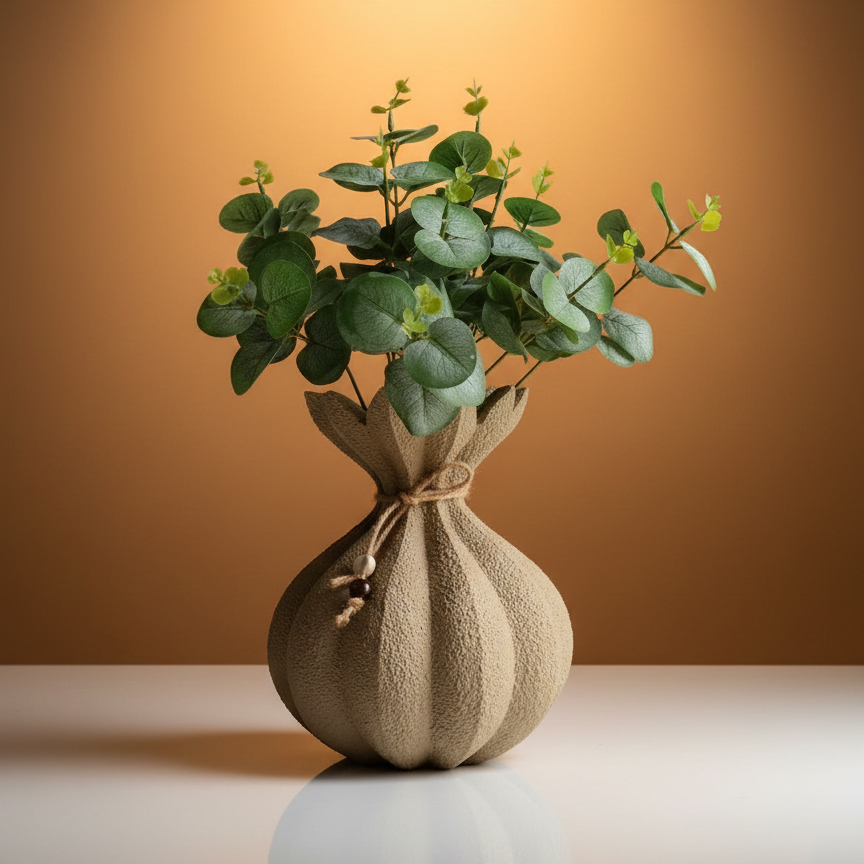 گلدان دکوری کیسه لاوین (بافت فشرده)