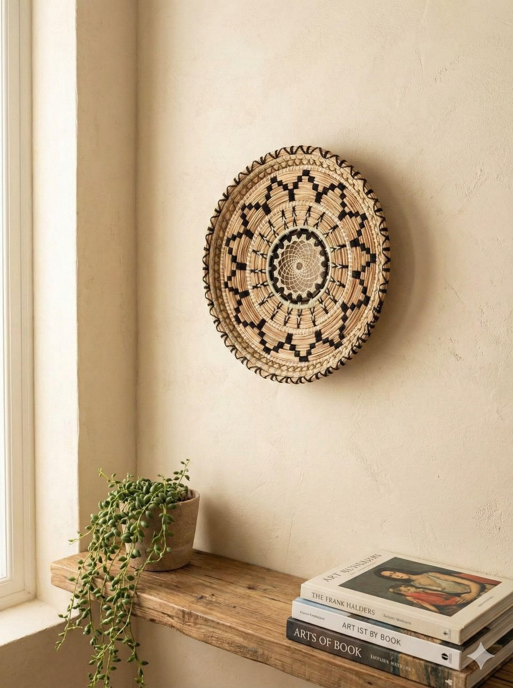 دیوارکوب حصیری  مدل طرح ۲