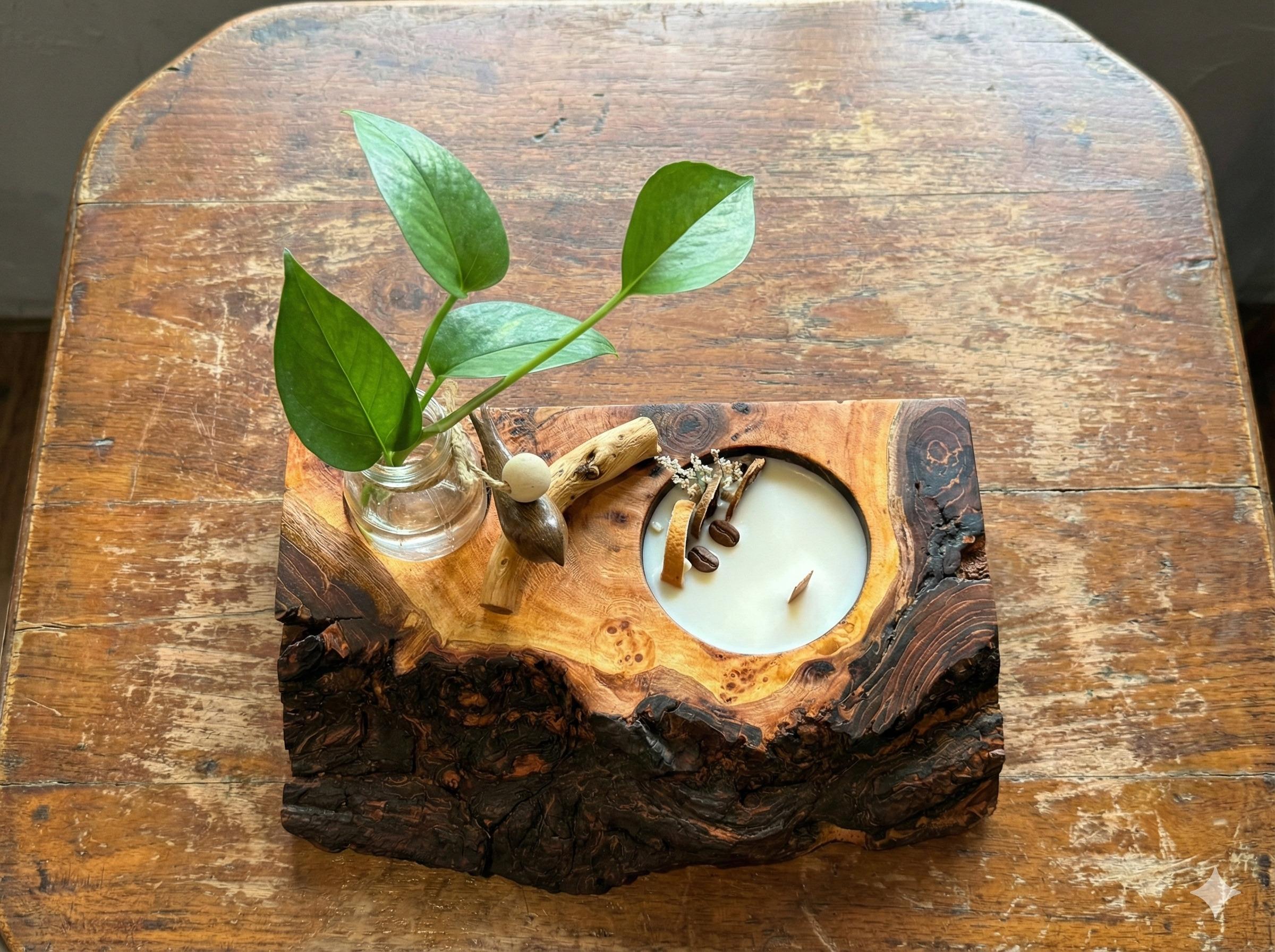 جا شمعی گلدان دار مدل پرنده  