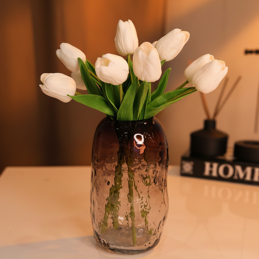 دسته گل مصنوعی لاله بهاری (۱۰ شاخه) - تصویر 1