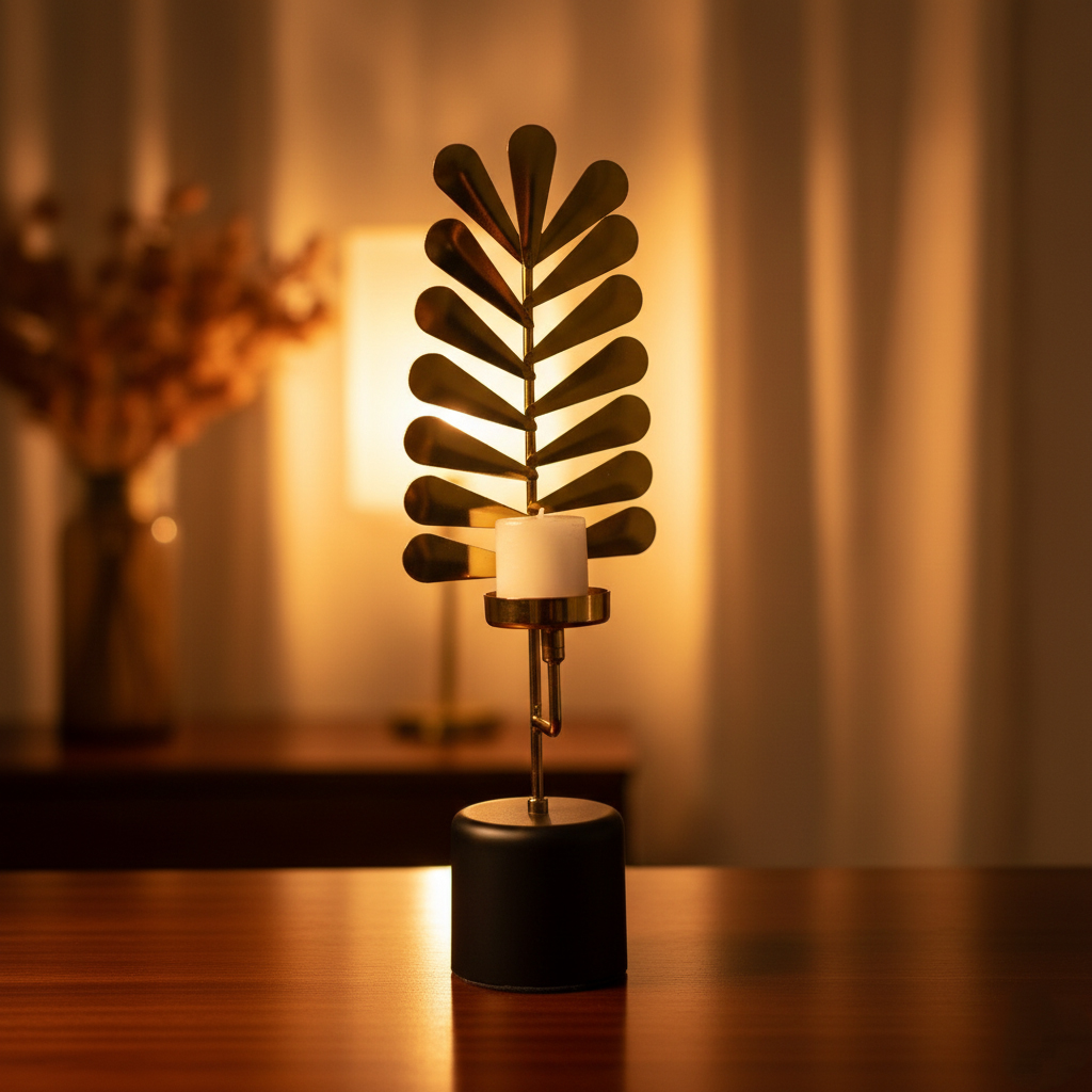 جاشمعی فلزی مدل برگ