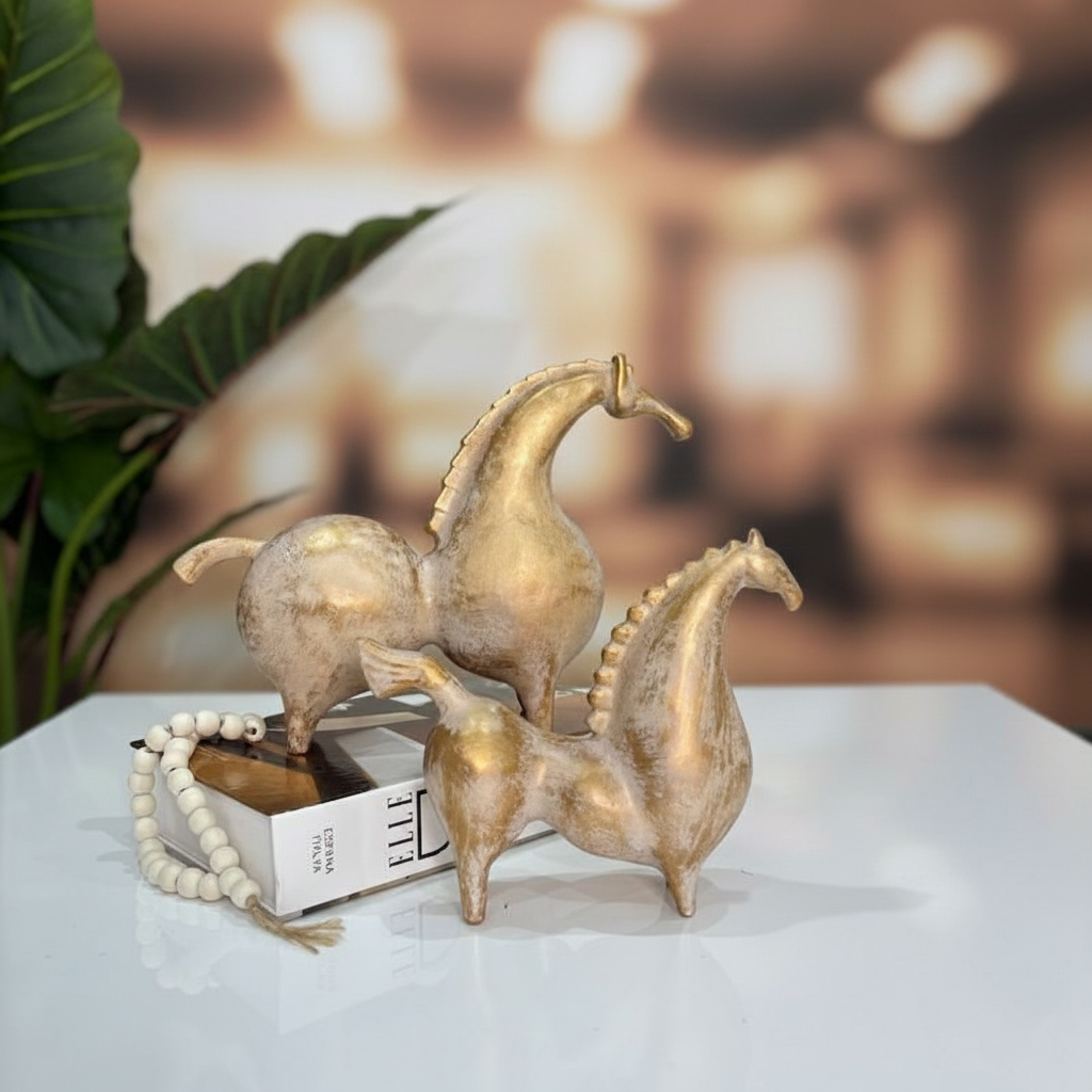 مجسمه دکوری اسب لوکس فانتزی (ست دو عددی) - تصویر 3