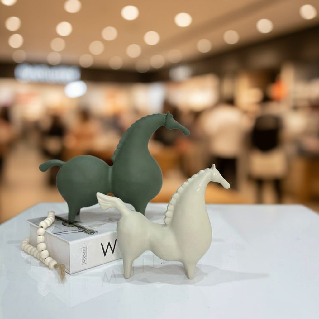 مجسمه دکوری اسب لوکس فانتزی (ست دو عددی) - تصویر 4