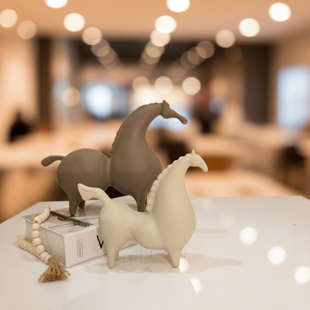 مجسمه دکوری اسب لوکس فانتزی (ست دو عددی) - تصویر 5