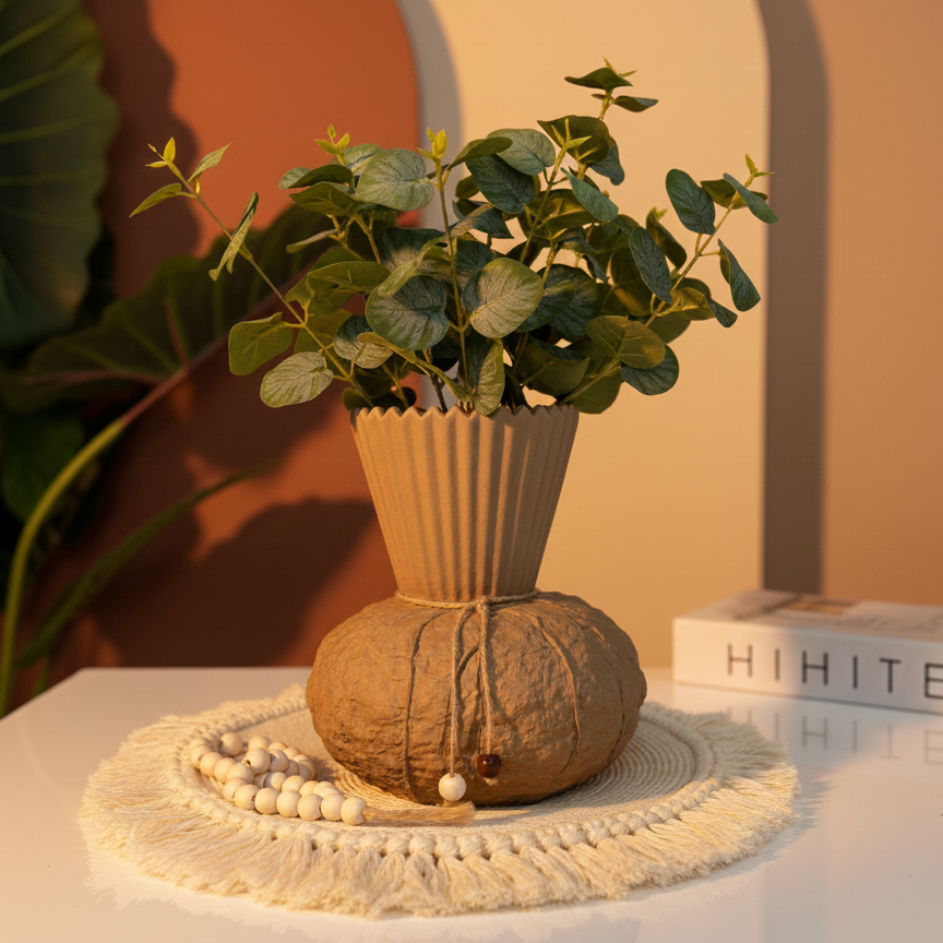 گلدان دکوری پلی رزین مدل طرح رها - تصویر 3