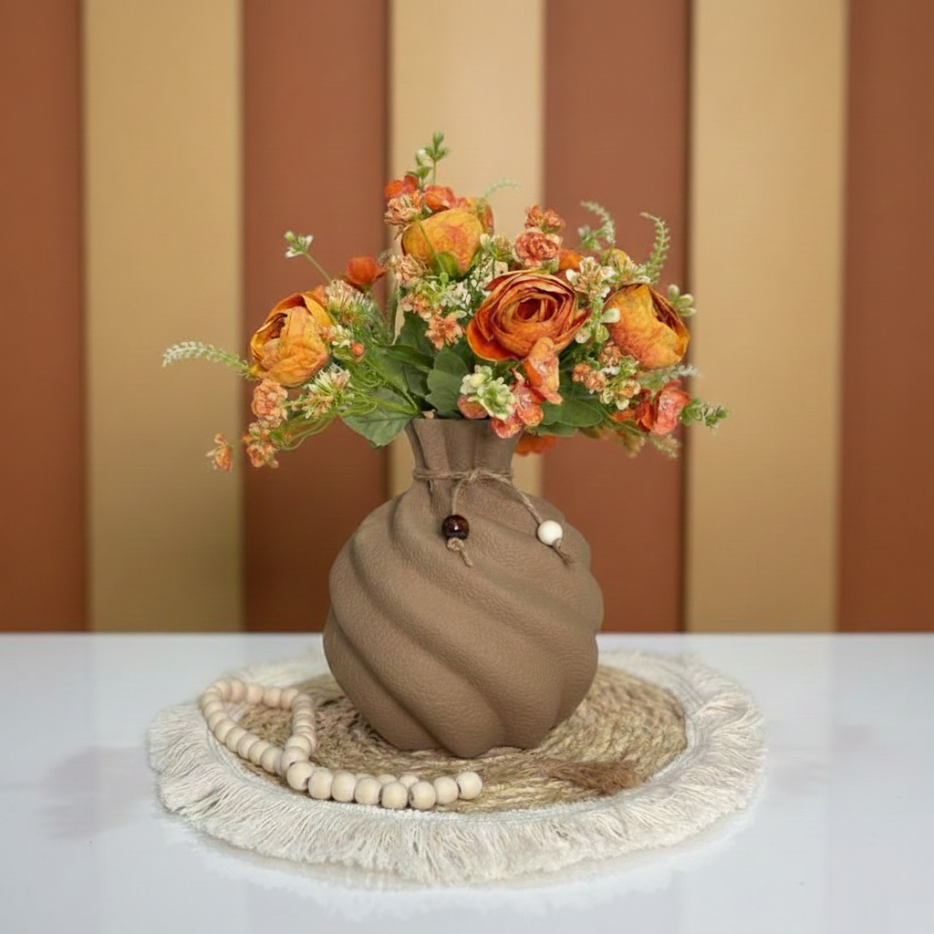 گلدان دکوری کروی مدل بافت شکیبا - تصویر 1