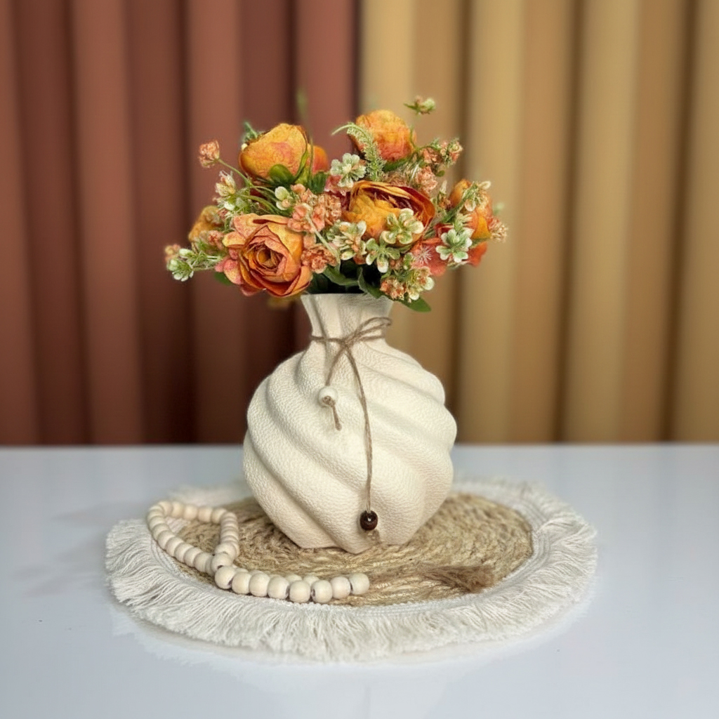 گلدان دکوری کروی مدل بافت شکیبا - تصویر 2