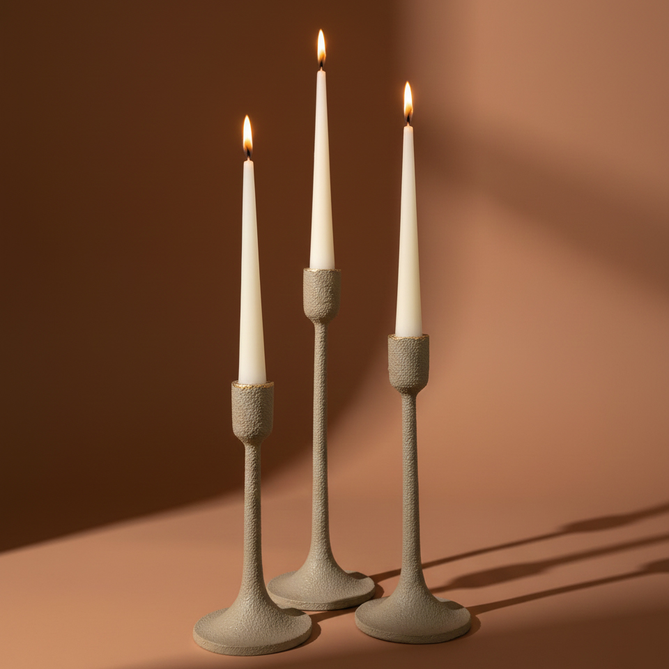 جاشمعی ستونی مدل مینیمال ایستاده (ست ۳ عددی) - تصویر 1