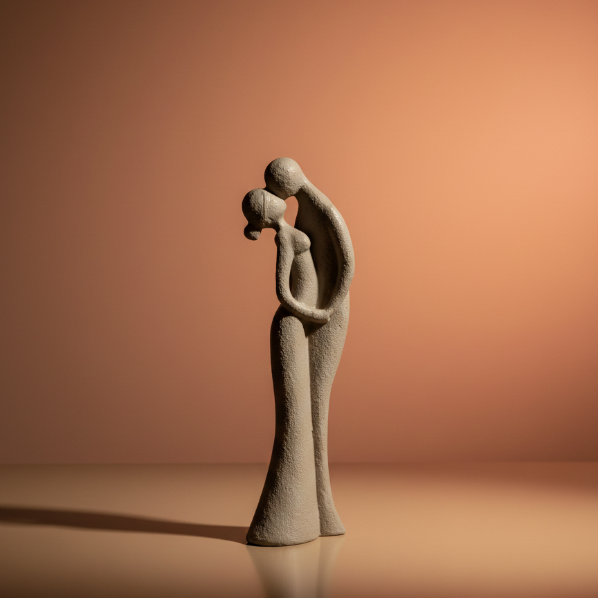 مجسمه دکوری بوسه عشق (طرح آغوش ابدی) - تصویر 1