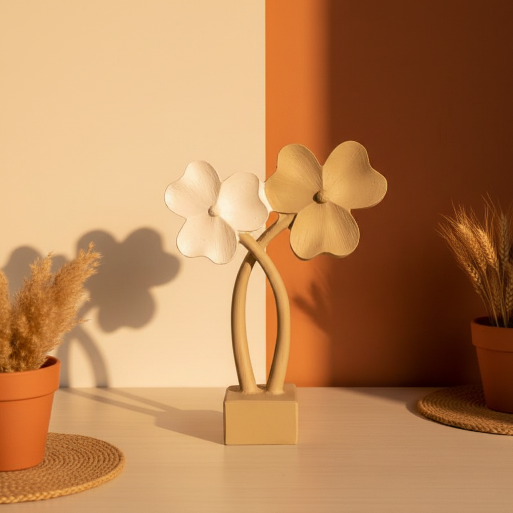 استند گل دکوراتیو (مجسمه رومیزی) مدل شبدر/بهار - تصویر 1