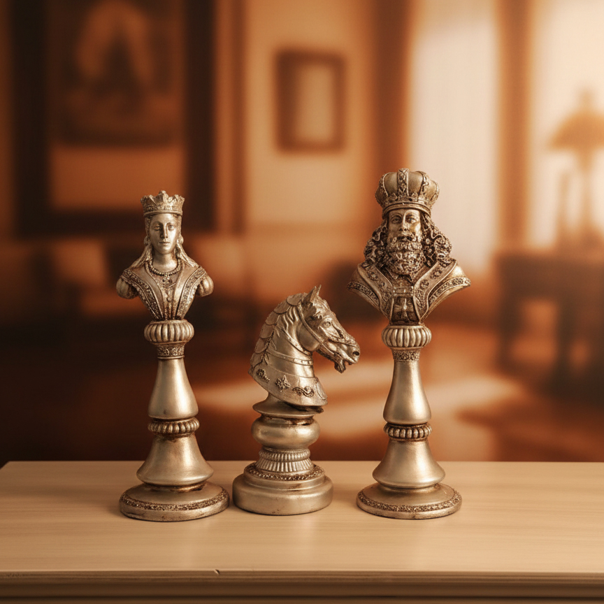 ست مجسمه شاه، بی بی و اسب شطرنجی